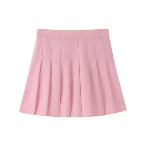 1pcs Spring Summer Womens Mini Skirts Girls Pleated Skirts Lady High Waist Cute Pink Skirt Student Short Skirt JK Uniform Skirts