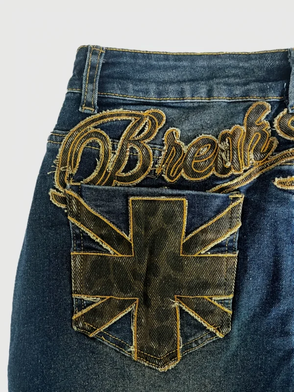 2026 Summer Women's High Waist Letter Print Denim Mini Skirt Y2K Distressed Bodycon Jean Skirt Casual Streetwear for Party Club