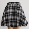 Gothic Sweet Women Pleated Skirt Fashion Plaid Mini High Waist Chic Skirt Kawaii Summer Casual Ladies Plaid Pleated Skirt