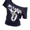 Y2k Sport Summer Off shoulder Top Women Sexy Vintage 2000s Short sleeve T shirt Lady Body Basic Crop Top Female Casual