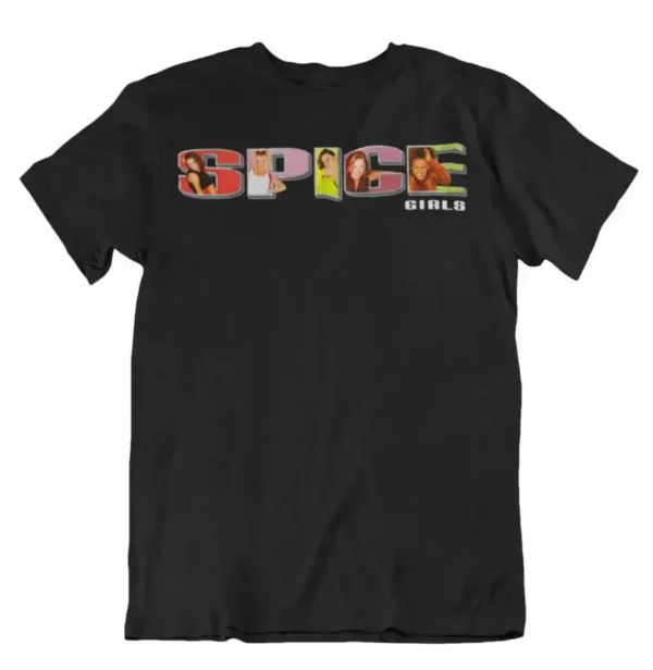 S57c5ebba3d4a46d19e90b979ca2b4b3cs.webp Arrival Vintage Spice Girls T-Shirt 2025 Summer Female Tops Graphic Tour Concert Ladies Women Baggy Tee Shirt Plus Size Tees