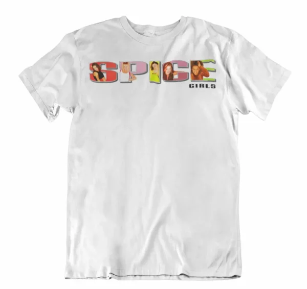 S6f730cb3b3204b9d88a0bc6c12ea7fb8K.webp Arrival Vintage Spice Girls T-Shirt 2025 Summer Female Tops Graphic Tour Concert Ladies Women Baggy Tee Shirt Plus Size Tees