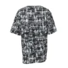 S7f0d80f87eaa49f893df07f360f130ced.webp Plus Size All Over Print T-Shirt - Casual Short Sleeve Top for Spring & Summer