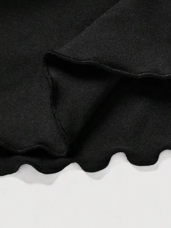 Drawstring And Fold Detail Solid Color Cake Skirt, Spring/Summer, Party Skirt, Beach Skirt, Summer Vacation Outfits