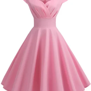 Summer Dress Women Hepburn Vintage Rockabilly Pin Up Dress Robe Femme Casual Retro Elegant Party Midi Sundress Jurken