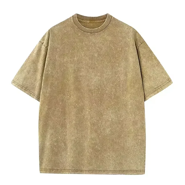 Washed Pure Cotton Short Sleeve T-Shirt Women American Retro Loose Trendy Top Oversize Half Sleeve Breathable Casual Crew Neck