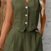 08dd455b-0c25-45c8-9217-6a3c96331925.jpg Fern Green Button Vest & Trouser Set
