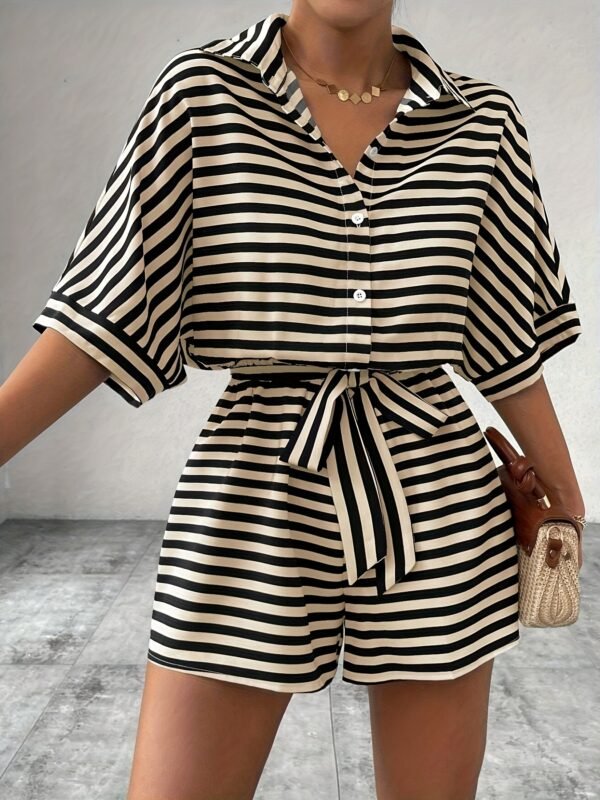11466b0b-415c-414e-9171-da6b3e527d94.jpg Graphite Striped Casual Mini Dress