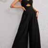 5dcb60ae-f21d-48c4-8c99-71c78fffcbbc.jpg Summer Women's Twisted Pleat Front Cutout Wide-Leg Jumpsuit