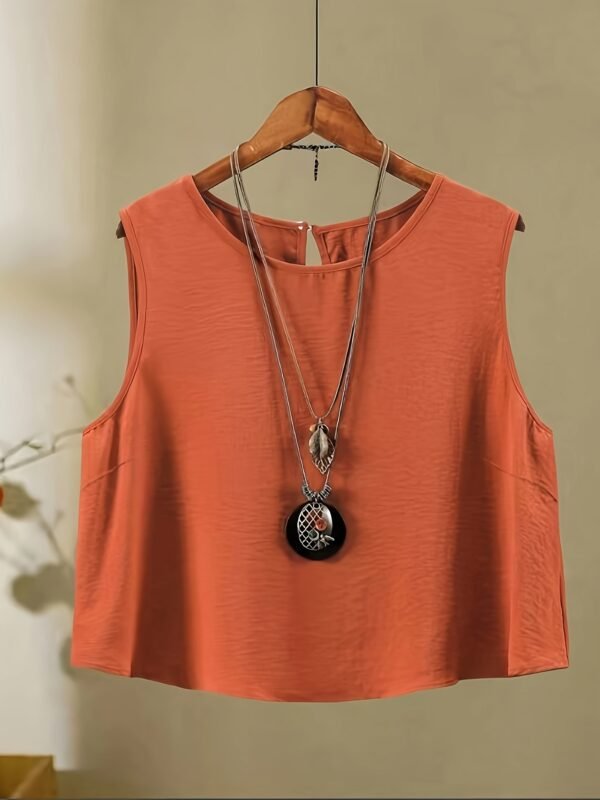 7869b37c-c1c6-4c0d-ba48-005175cdcf4b.jpg Women's Elegant Orange Skirt Set – Stylish Warm-Tone Fashion Outfit