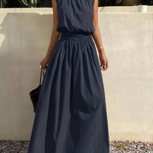 Women's Ruffle Trim Camisole Top & High-Waisted Tie-Waist Pants 2-Piece Set