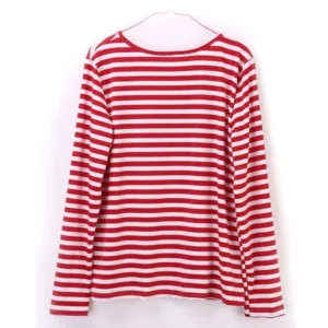 H74a7309348c24237bbf278de0e699947w.webp Dourbesty Women Red White Striped Long Sleeve T-Shirts Loose Casual Shirt Female Basic O-Neck Tops Tee Autumn Pullovers New