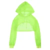 Hot Women t shirt Casual Vest Bra Cover Fish Net Hollow out Drawstring Micro Length Hoodie Crop Tanks Top Oversize Women t shirt