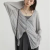 Women's Cardigan New V-neck Long Sleeved Female Shirt Female Jumpers Sun Protection Woman Top Spring Summer Knitted Cardigan