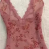 S23f7cbba5a9a48999c287ce640b5ae488.webp Summer Woman Floral Halter Lace Blouse Vintage Sexy Slim Fairy Korean Fashion Female Tops Outfits Elegant Style Camisole Vest