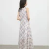 S722e113bce254d14a5be96a813047589R.webp CHIC VEN Fashion Women Dresses A Line V Neck New Sleeveless Retro Suspender Plaid Irregular Ruffled Vacation Dress Summer 2026