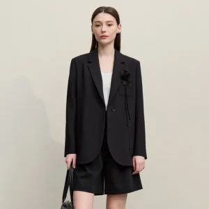 S7ff5fe64c5174303a04928bb1baa1fd1O.webp Amii Women's Blazer 2026 Spring New Casual Notched Lapel Shoulder Pad Coat 3D Floral Detail Women's Versatile Loose Top