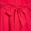 Slimming Independent Station Dress Strap Design Casual Polo Collar Ankle-Length Polyester Fiber Full Sleeve Women's Dress