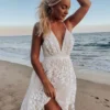 Sc485046445b24555a1a9951c06e90d7ak.webp Fashion Sexy Spaghetti Strap White Dress Woman Summer Embroidery Mesh Lace Backless Beach Dress For Women New Casual Mini Dress