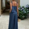 a871c1f4-ebe1-4753-9c7e-3cec45d949c7.jpg Women's Elegant Floral Print Sleeveless Cinched Waist Maxi Jumpsuit