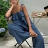 bc7c8294-a394-4124-bba3-c620ee7fe66e.jpg Women's Elegant Floral Print Sleeveless Cinched Waist Maxi Jumpsuit