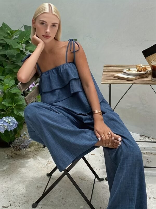 bc7c8294-a394-4124-bba3-c620ee7fe66e.jpg Women's Elegant Floral Print Sleeveless Cinched Waist Maxi Jumpsuit
