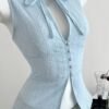 c16a6595-1c2a-44f7-a0e9-87bc6bb3ed9f.jpg Women'S Jacquard Button Design Lace-Up Shirt
