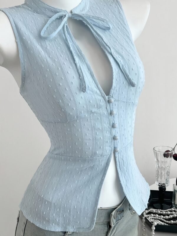 c16a6595-1c2a-44f7-a0e9-87bc6bb3ed9f.jpg Women'S Jacquard Button Design Lace-Up Shirt