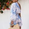 Women's Full Print Asymmetrical Neck Loose-Fit Jumpsuit