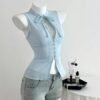 e3978e23-f9b0-4de1-9fc2-c8ddab5a0aa3.jpg Women'S Jacquard Button Design Lace-Up Shirt