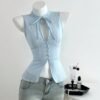 e8a05545-c949-4480-9b71-551b63ce2832.jpg Women'S Jacquard Button Design Lace-Up Shirt